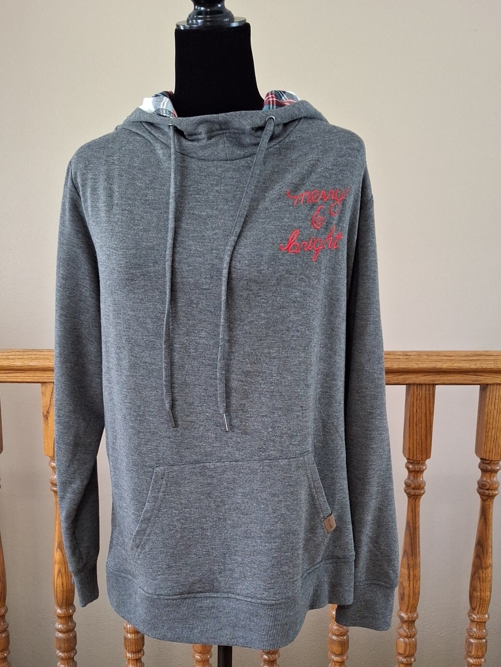 Maurices Gray Crewneck 'Merry & Bright' Hoodie